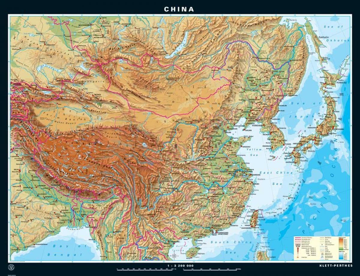physiographic kort Kína