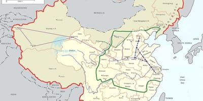 Kort af Kína grand canal