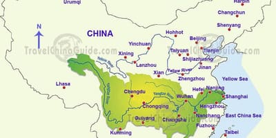 Kína kort yangtze river