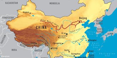 Kort af Kína